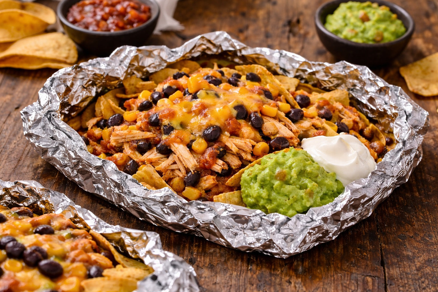 Rotisserie Chicken and Black Bean Nachos
