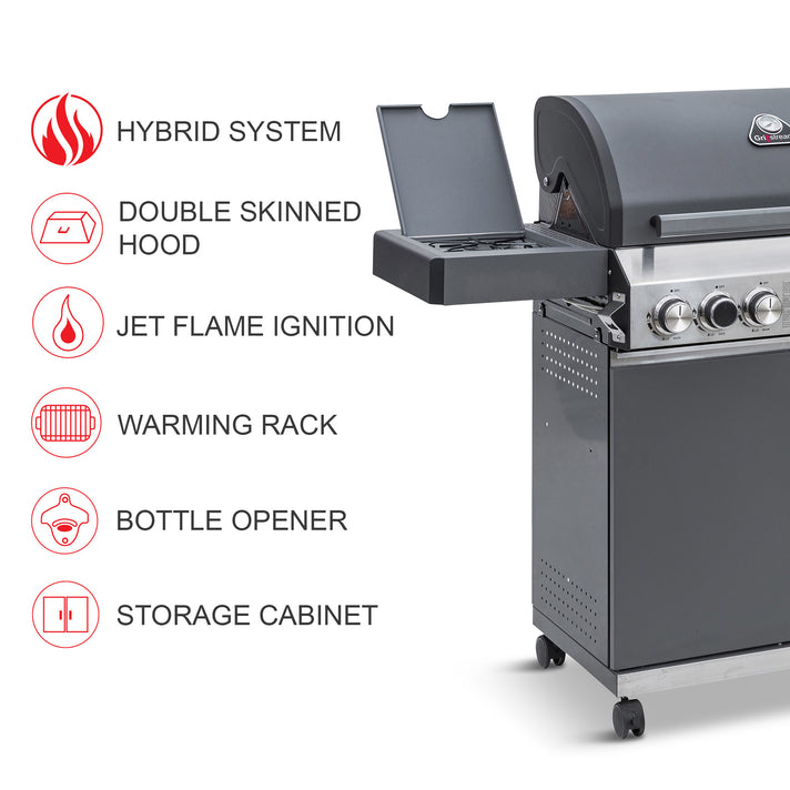 Classic 4 Burner Barbecue (With Side Burner)