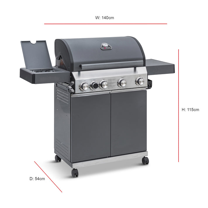 Classic 4 Burner Barbecue (With Side Burner)