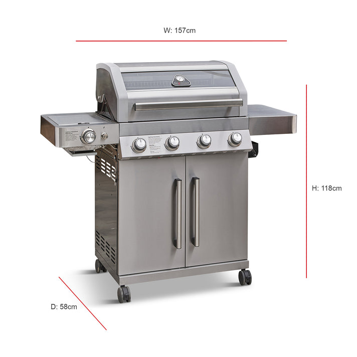 Gourmet 4 Burner Barbecue
