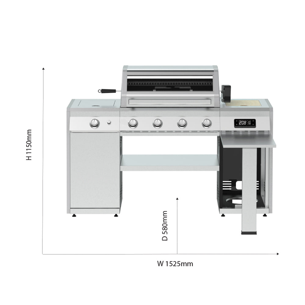 Island 4 Burner Barbecue (With SmartGrill Technology)