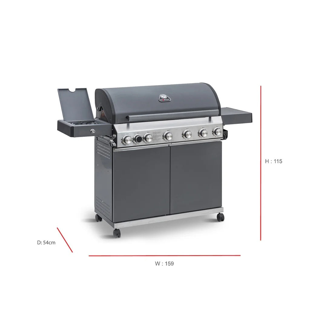 Classic 6 Burner Barbecue (With Side Burner)