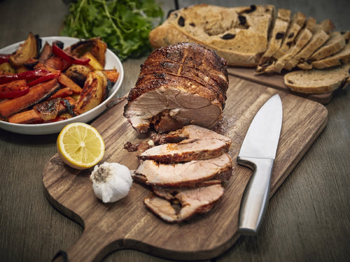Rotisserie Leg of Lamb With Roasted Vegetables