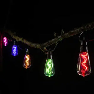 10 Connectable LED Neon Spiral Filament Edison Festoons