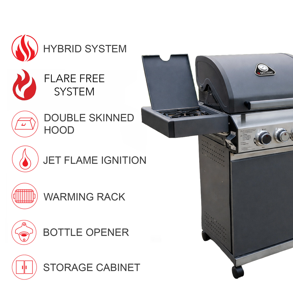 Classic 2 Burner Barbecue (With Side Burner)