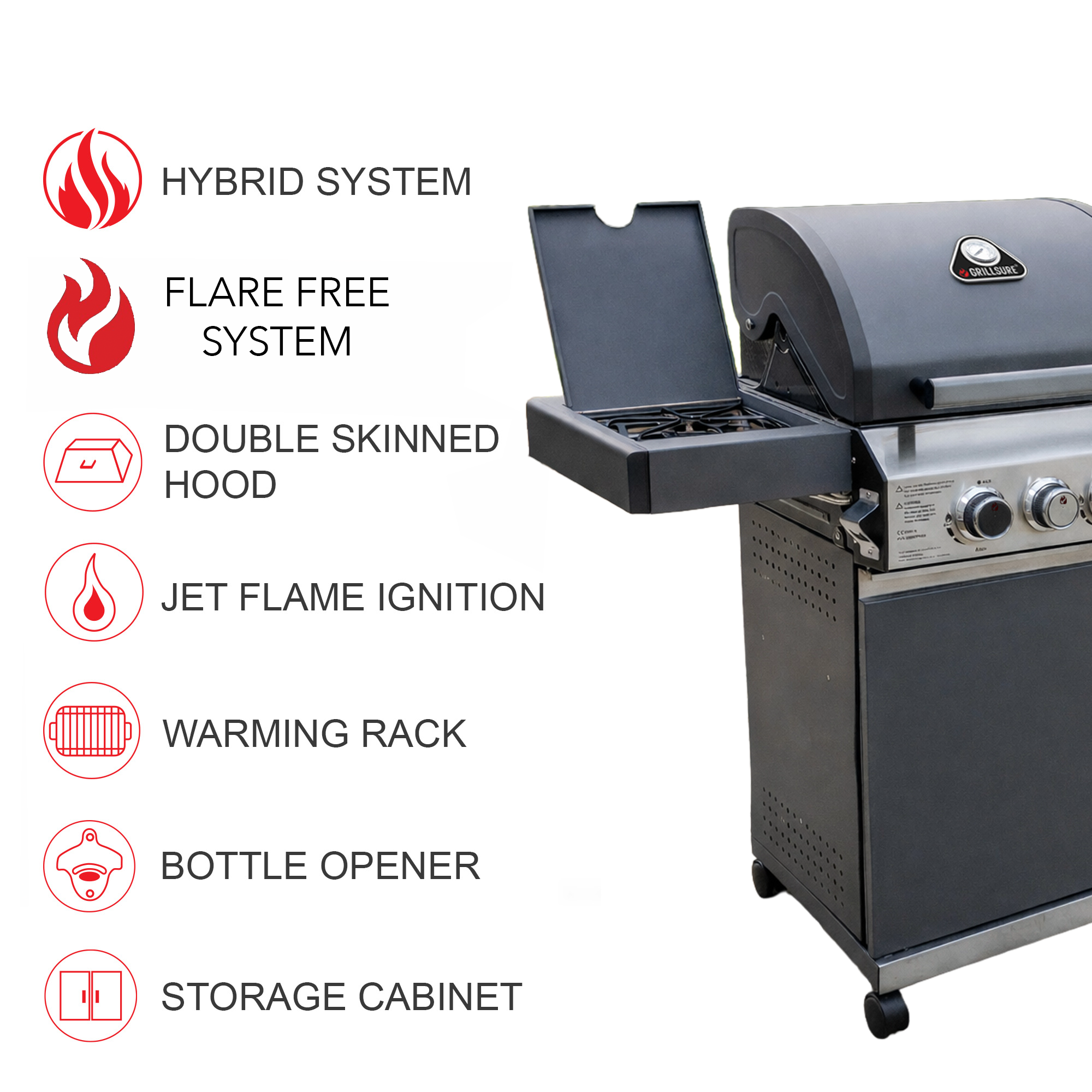 Classic 2 Burner Barbecue (With Side Burner)