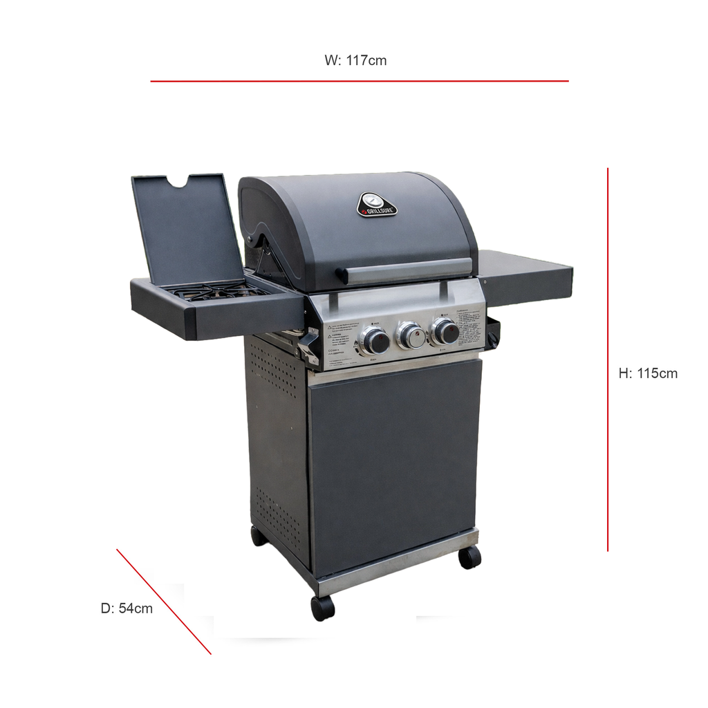 Classic 2 Burner Barbecue (With Side Burner)