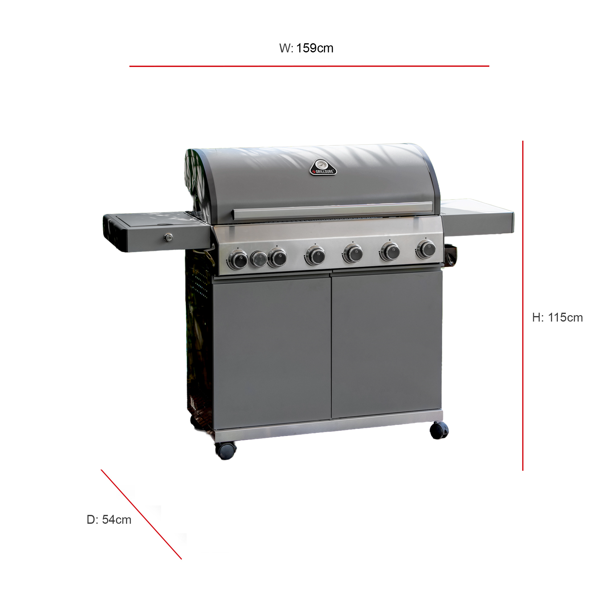 Classic 6 Burner Barbecue (With Side Burner)
