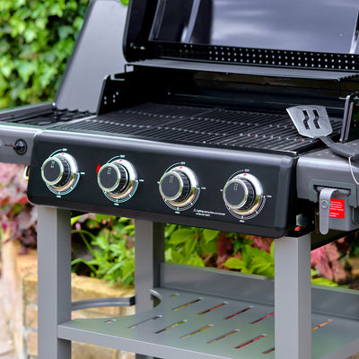 Carbon 4 Burner Barbecue With Side Burner