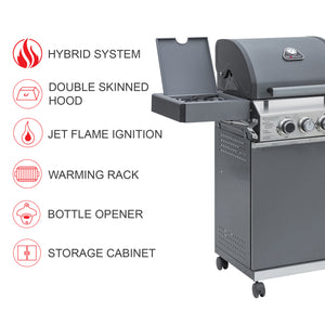 Classic 2 Burner Barbecue (With Side Burner)