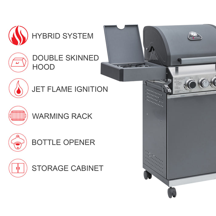 Classic 2 Burner Barbecue (With Side Burner)