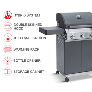 Classic 3 Burner Barbecue (With Side Burner)
