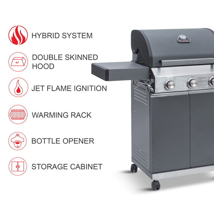 Classic 3 Burner Barbecue (With Side Burner)