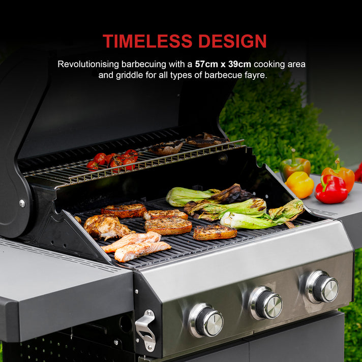 Classic 3 Burner Barbecue (With Side Burner)