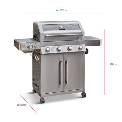 Gourmet 4 Burner Barbecue