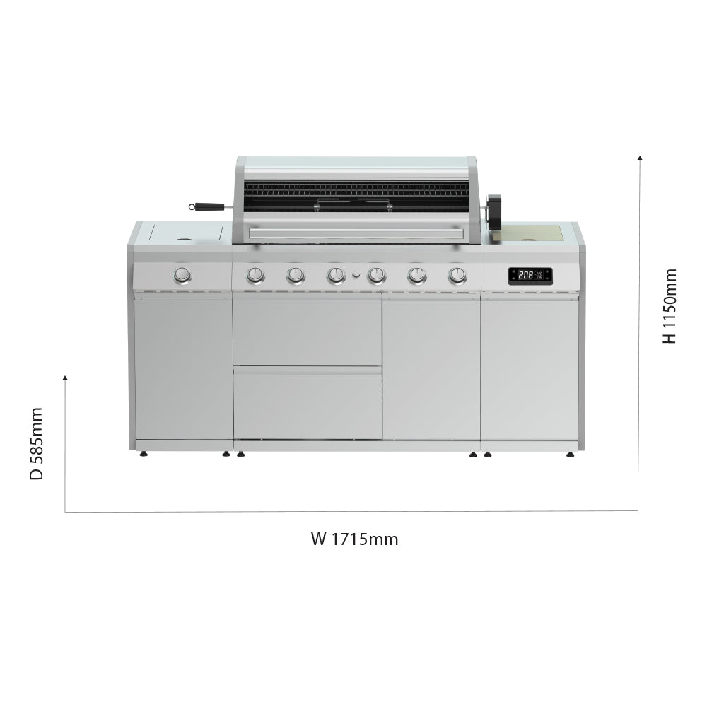 Island 6 Burner Barbecue (With SmartGrill Technology)