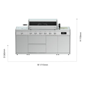 Island 6 Burner Barbecue (With SmartGrill Technology)