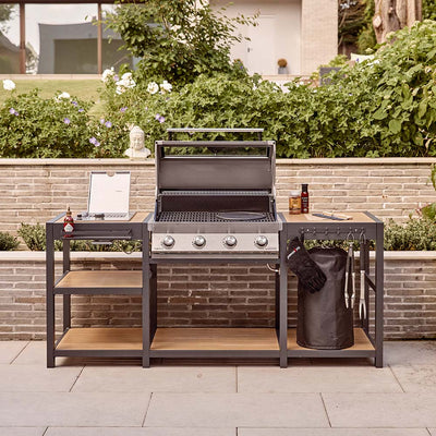 Grillstream Sanctuary Oak 4 Burner Outdoor Kitchen
