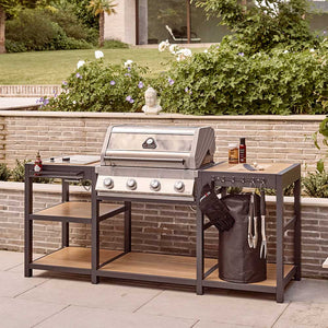 Grillstream Sanctuary Oak 4 Burner Outdoor Kitchen