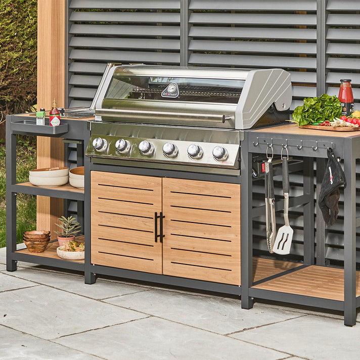 Grillstream Sanctuary Oak 6 Burner Outdoor Kitchen