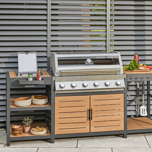 Grillstream Sanctuary Oak 6 Burner Outdoor Kitchen