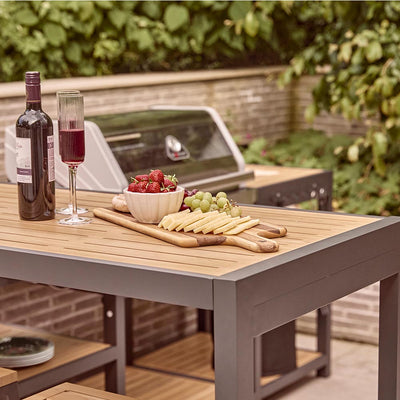 Sanctuary Outdoor Kitchen Bar Table and Bar Stools