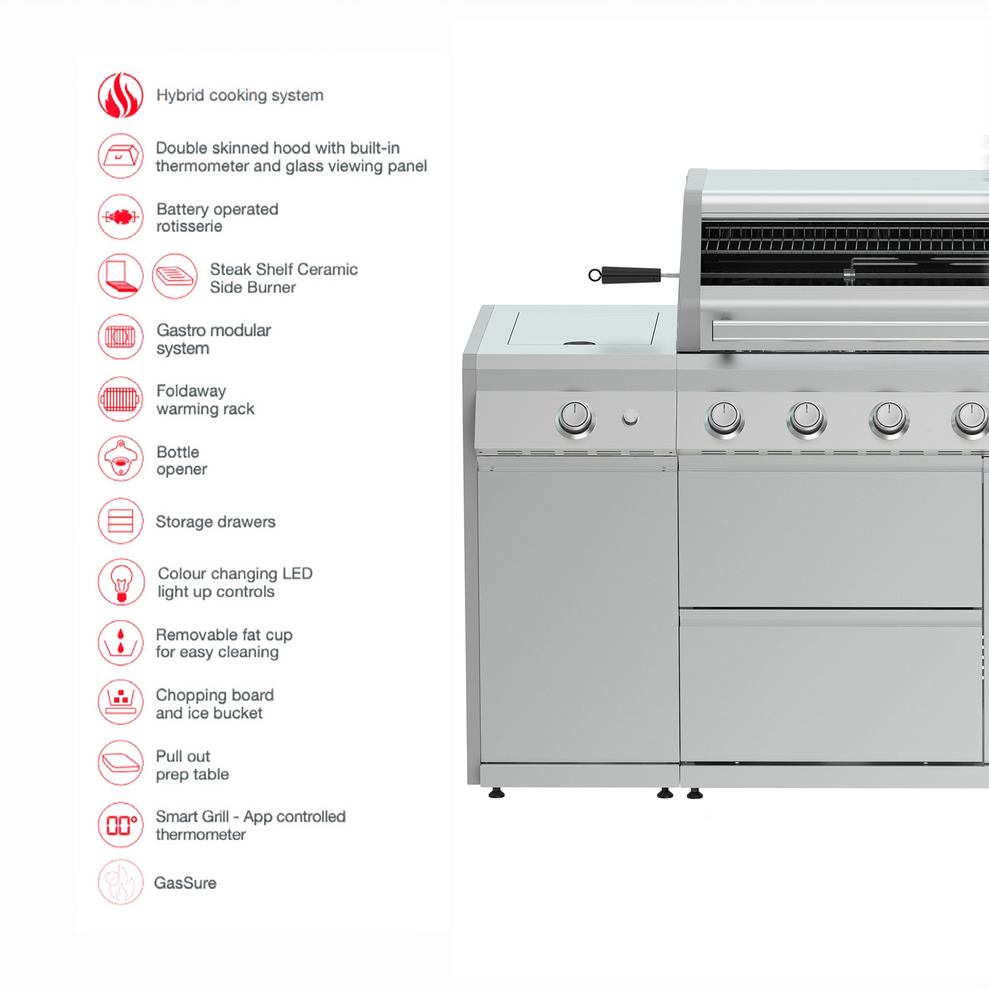 Island 6 Burner Barbecue (With SmartGrill Technology)